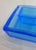 Glass Vintage Square Trinket Trays in Thick Turquoise Bubble Glass, 1960s, Set of 2 For Sale - Image 7 of 13