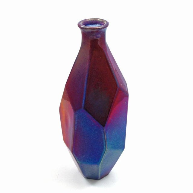 This elegant blue ceramic bottle with cap represents a perfect balance between contemporary art and Italian ceramic...