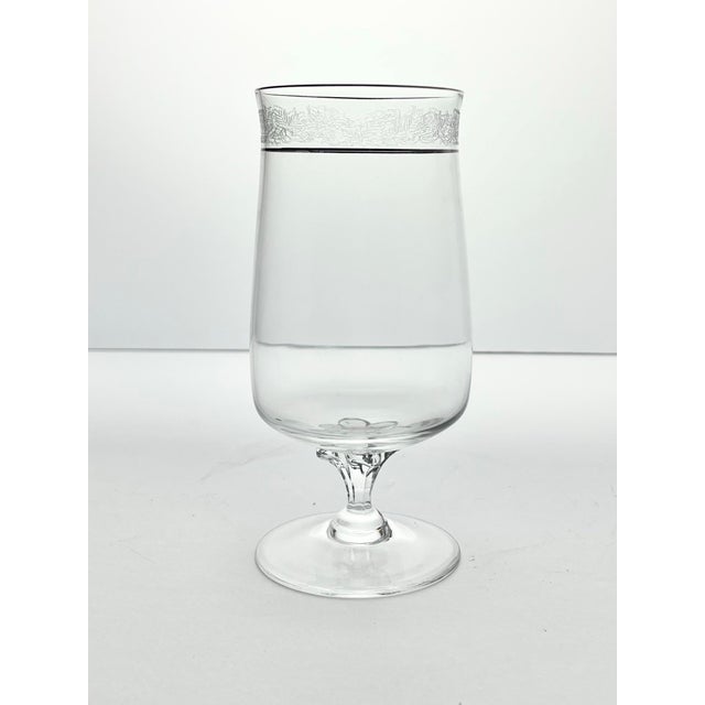 American 1970s Lenox “Moonspun” Set of 5 Iced Tea Glasses For Sale - Image 3 of 5