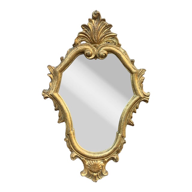 Italian Rococo Style Giltwood Wall Mirror For Sale