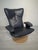 Wood Leather Armchair with Ottoman by Verikon Lund & Paarman, 1960s, Set of 2 For Sale - Image 7 of 18