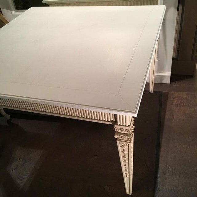 Early 21st Century French Ecru Wood Dining Table by anonimo For Sale - Image 5 of 11