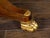 French 19th Century Mahogany Table with Marble Top and Carved Giltwood Feet For Sale - Image 10 of 11