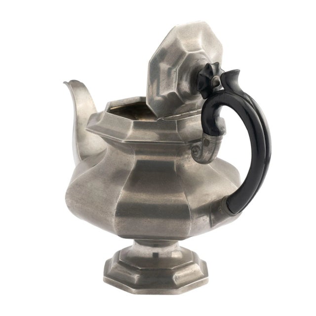 Dixon & Son 3 Piece English Pewter Coffee Service (1830) For Sale - Image 12 of 13