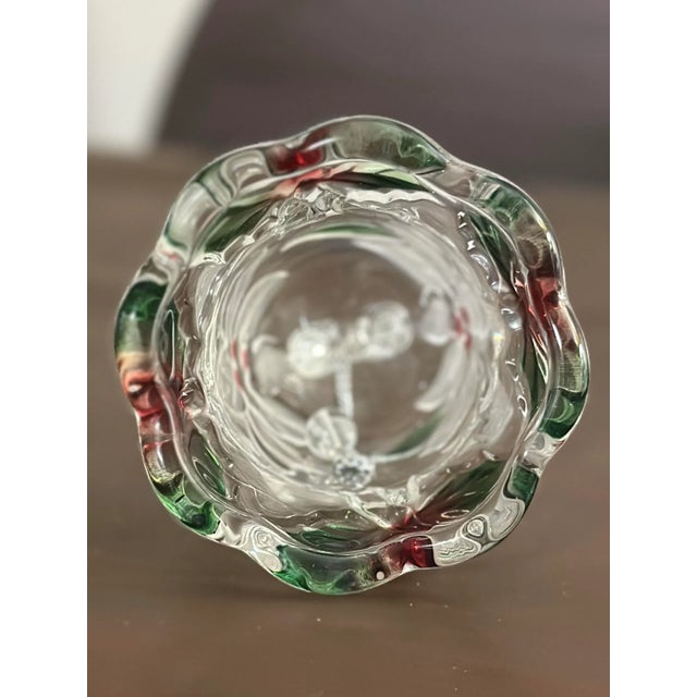Vintage Celebrations by Mikasa Holiday Bloom Crystal Christmas Bell For Sale - Image 12 of 12