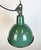 Industrial Green Enamel Factory Lamp with Cast Iron Top, 1960s For Sale - Image 10 of 18