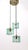 Nile Green Hammered Glass Pendant Light by Zero Quattro, Italy, 1960s For Sale - Image 9 of 9