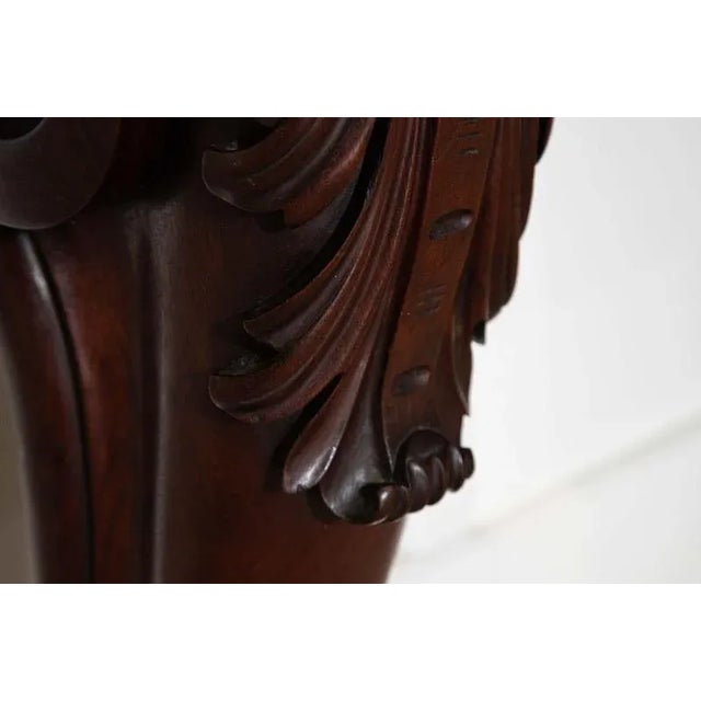 19th Century English Mahogany Lion Paw Console Tables, 1880s, Set of 2 For Sale - Image 15 of 18
