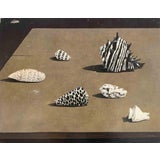 Gino Guida, Table with Shells, 1980s, Oil on Plywood For Sale