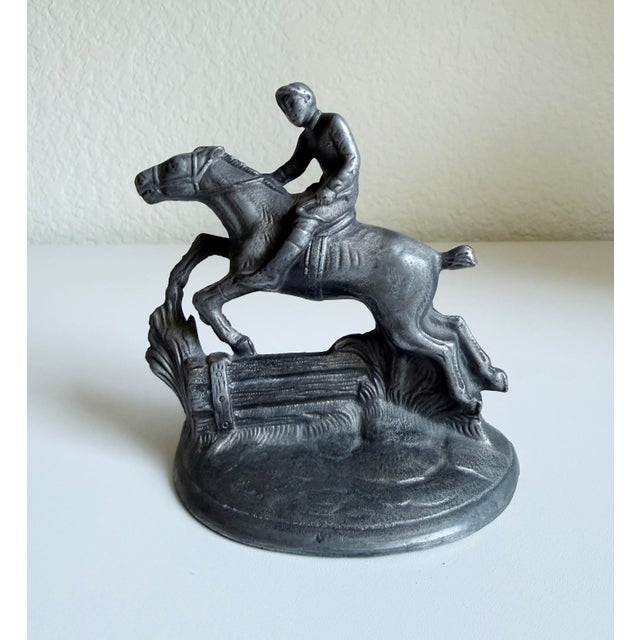 Figurative 1920s Horse and Rider Equestrian Bookends - A Pair For Sale - Image 3 of 11