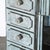 Art Deco Smoked Beveled Mirrored Vanity With Silvered Bronze Pulls For Sale - Image 11 of 16