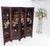 Lacquered Wood Mother of Pearl Chinese Oriental 4 Panel Room Divider Screen For Sale - Image 4 of 12