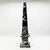 Big Obelisk in Black Aquitaine Marble. Black and White colors. 1970s, made in Italy. Hand Carved, Perfect condition....