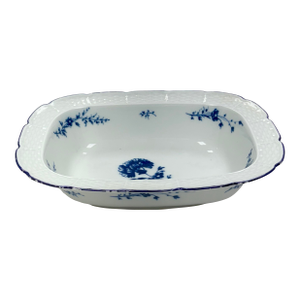 Vintage Limoges Ceralene Oval Vegetable Bowl – Blue Carnation Imari-Style – Raynaud France
