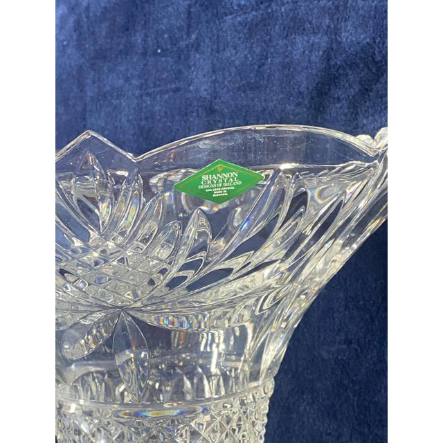 Hollywood Regency Early 21st Century Godinger Shannon Crystal Peony Vase For Sale - Image 3 of 6