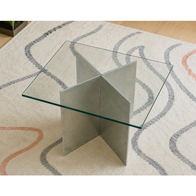 Mid-Century Modern Mid Century Modern Chrome and Glass Side / End Table, Circa 1970s For Sale - Image 3 of 11