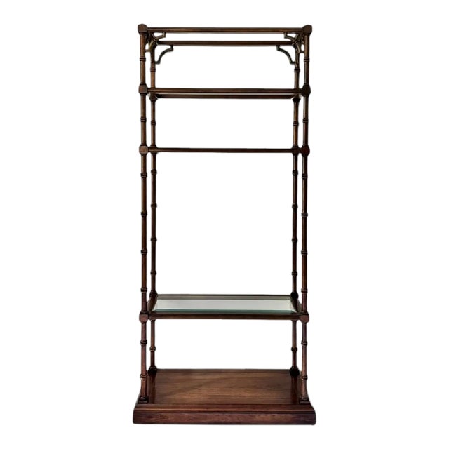 1970s Faux Bamboo Etagere by Lane For Sale