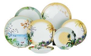 Tropiques Model Dinnerware Set from Bernardaud Limoges, 2010s, Set of 47