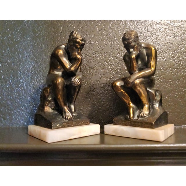 1920s Cast-Bronze Figurative Bookends - a Pair For Sale In Austin - Image 6 of 13