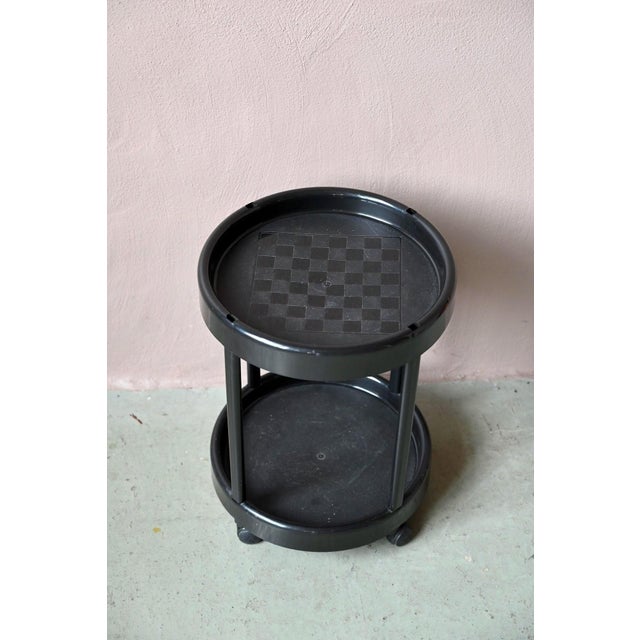 Black Italian Rolling Serving Cart from Simo, Italy, 1980s For Sale - Image 8 of 10