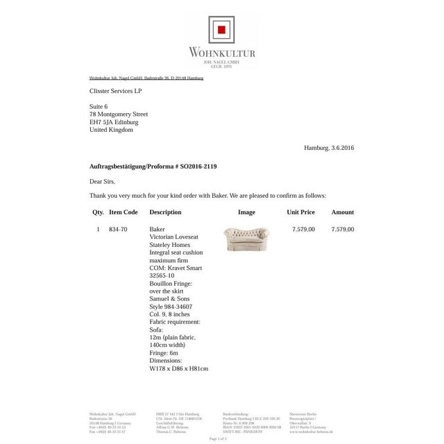 Textile Custom-Made Victorian Loveseat by Baker Furniture For Sale - Image 7 of 8