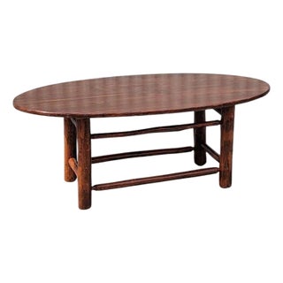 Signed Old Hickory Oval Coffee Table For Sale