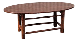 Signed Old Hickory Oval Coffee Table