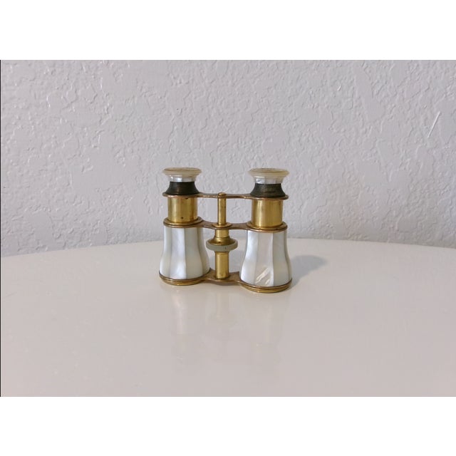 Early 20th Century Lemaire Paris Mother of Pearl and Brass Opera Glasses For Sale - Image 11 of 12