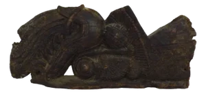 Indonesian Wooden Bas-Relief of Chameleon, 19th Century