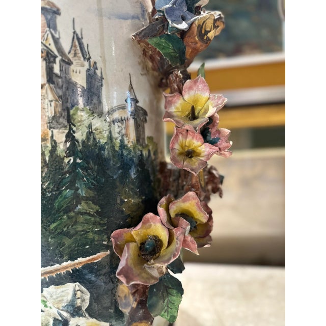 Barbotine Vase, 1890s, Set of 2 For Sale - Image 4 of 10