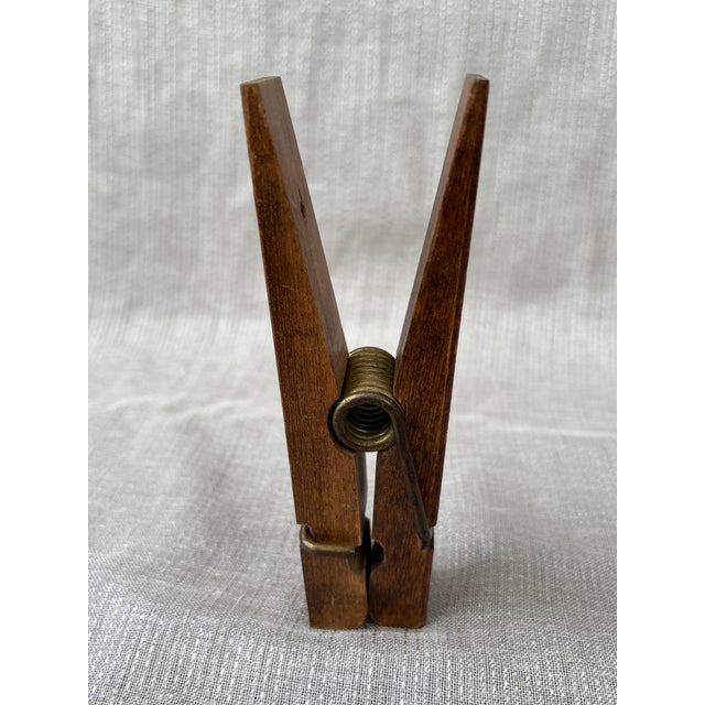 Vintage Oversized Wooden Clothespin For Sale - Image 4 of 16