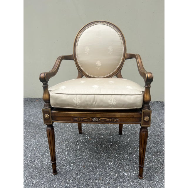 Mid 20th Century Louis XVI Style French Armchair For Sale - Image 12 of 12