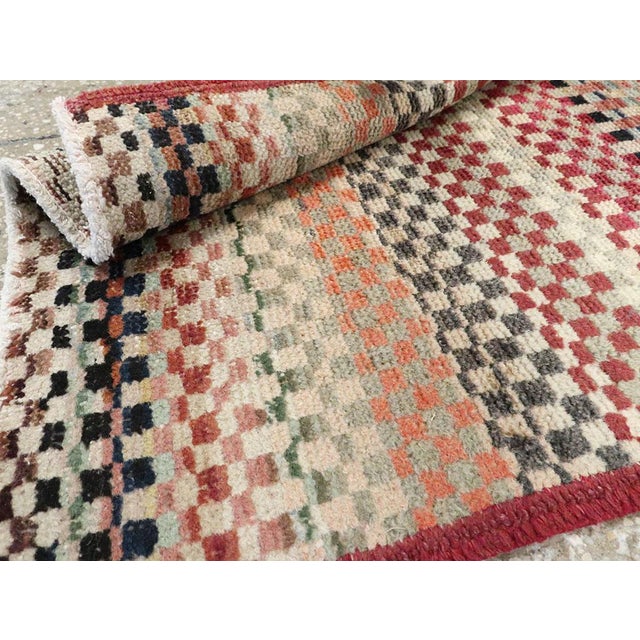 Galerie Shabab Collection Mid-20th Century Handmade Turkish Anatolian Art Deco Style Runner For Sale - Image 10 of 10