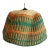 Tangerine & Green Bolga Wave Basket Pendant Light For Sale