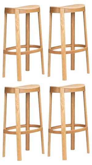 Lammi Bar Stools in Natural Ash by Made by Choice, Set of 4