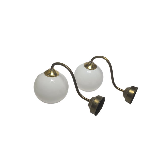 Art Deco Wall Lamps in Metal, Poland, 1950s, Set of 2 For Sale - Image 4 of 8