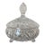 Bohemian Crystal Glass Bomboniere Box Lidded Bowl, Czech For Sale