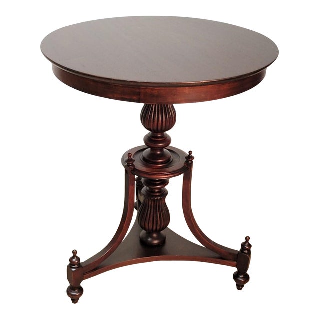 Vintage Duncan Phyfe Style Mahogany Tripod Pedestal Table For Sale