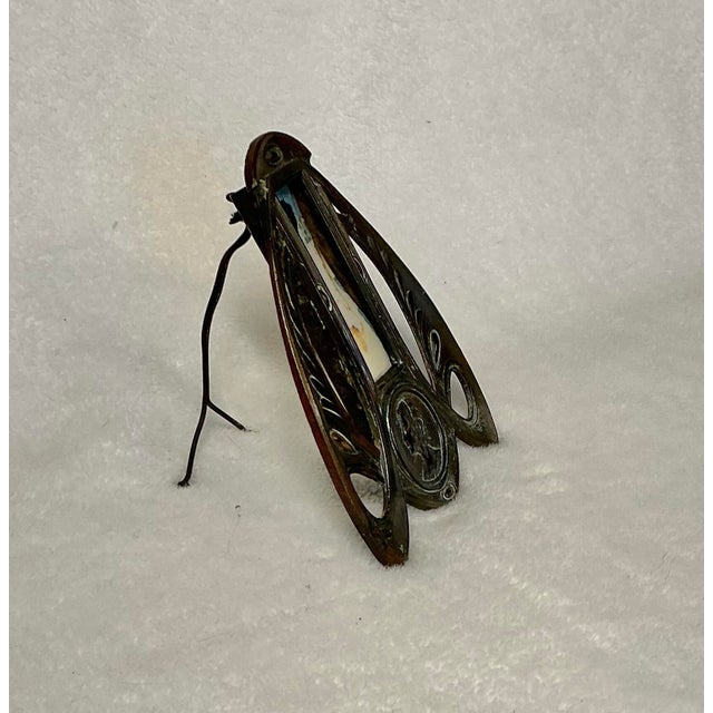 Art Nouveau photo frame, bronze flashing over pewter, 1900's. This frame features built-in easel back wire stand for...