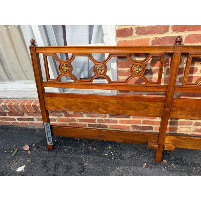 Kindel Furniture Mid 20th Century Kindel Neoclassical Style Walnut King-Size Headboard For Sale - Image 4 of 14