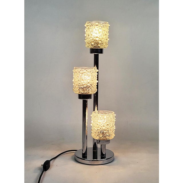 Vintage Glass Table Lamp, 1970s For Sale - Image 3 of 7