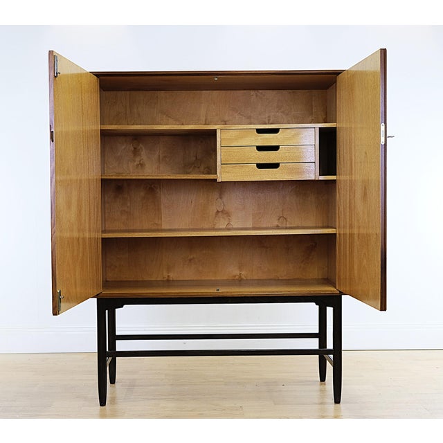 Wood Vintage Cabinet with Nordens Flora Illustrations in the style of Josef Frank, 1960s For Sale - Image 7 of 11
