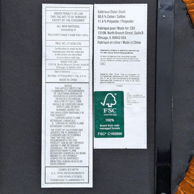 Cb2 Azalea Mink Counter Stool For Sale - Image 9 of 9