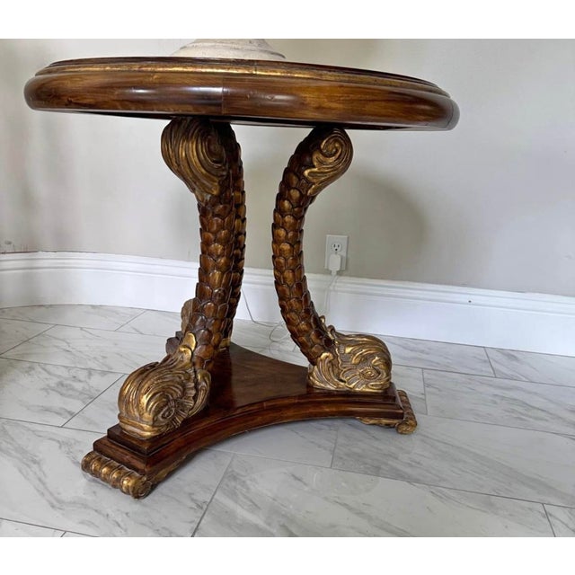 1980's hollywood regency neoclassical tabouret table. Truly exquisite and a unique fully round table beautifully blending...