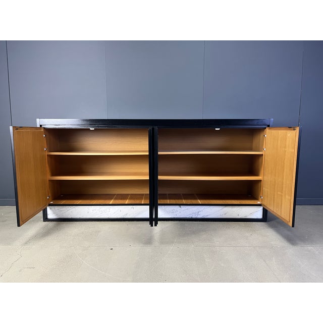 Brutalist Black Credenza, 1970s For Sale - Image 10 of 12