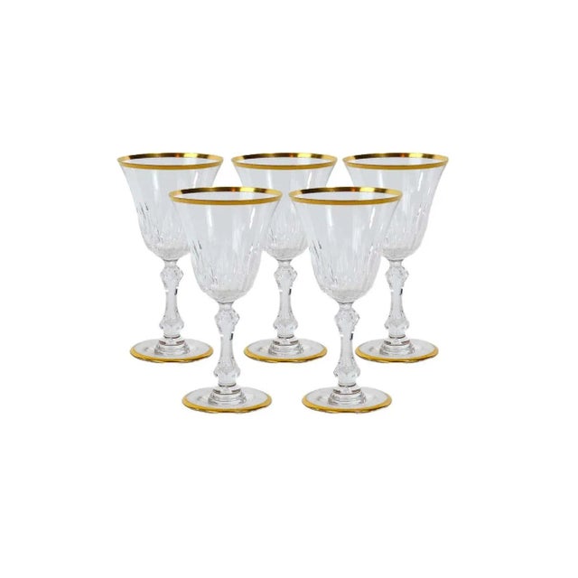 Saint Louis Crystal Gold Trim Tableware Service / 12 People For Sale - Image 9 of 13