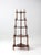 This is an antique corner shelf. The wooden five shelf etagere features stick and ball detailing. Shelf Heights: 5.626",...