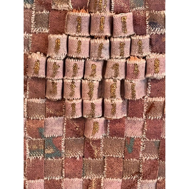 Metal Frances Shifflette Hicks 1988 Woven Painting Capistrano 3d Shadowbox Art For Sale - Image 7 of 11