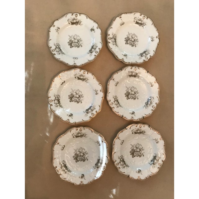 1920s Gilt Painted Porcelain Plates - Set of 6 For Sale - Image 11 of 11