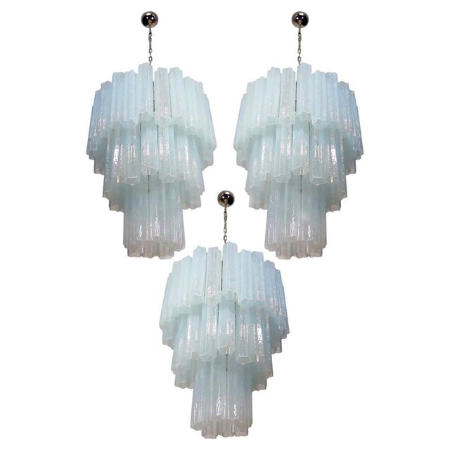 Tronchi Chandeliers in the style of Toni Zuccheri for Venini, Set of 3 For Sale - Image 9 of 9